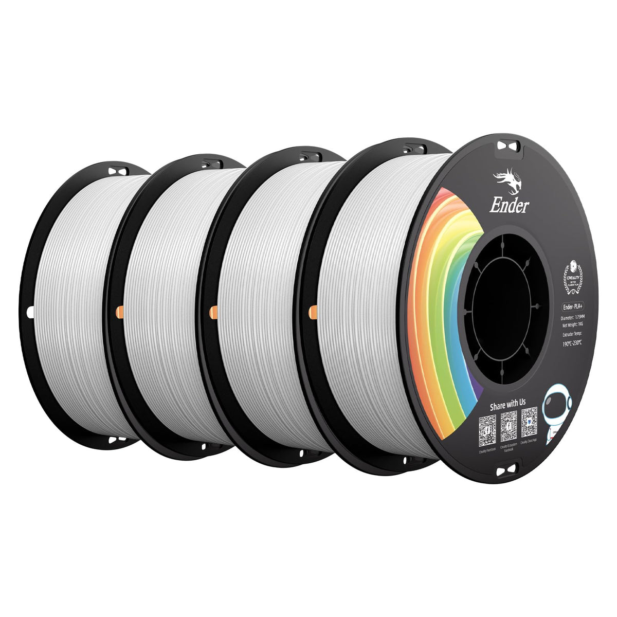 Creality PLA 3D Printer Filament, Multicolor, 12-Pack, 12KG Total