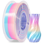 RAMBERY Silk Rainbow PLA 3D Printer Filament Bundle, 10 Colors Total 10kg, 1.75mm Multicolor Gradient 3D Printing Filament for Most FDM 3D Printers, 1KG Spool (2.2lbs) x 10 PCS