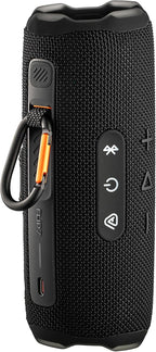 JBL FLIP 7 (Black) Waterproof Portable Speaker Bundle with X-Halo Hardcase (Black)