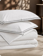 Bedsure PureWoven 100% Cotton Percale Duvet Cover King, Rope Weave, White