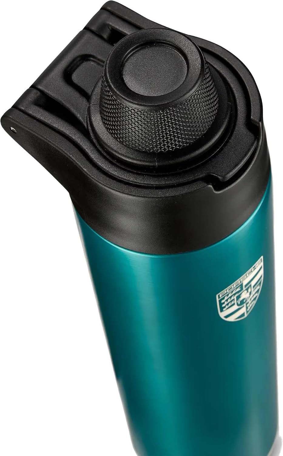 Porsche Cayenne Electric Lifestyle Stainless Steel Drink Bottle – Genuine Porsche Double-Wall Insulated Water Bottle, 550 ml Leak-Proof Thermal Bottle with Carry Handle, Green, Part #WAP0508030T0TB