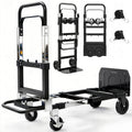 3-in-1 Folding Heavy Duty Hand Truck Dolly Cart Trolley with Wheels (Blue)