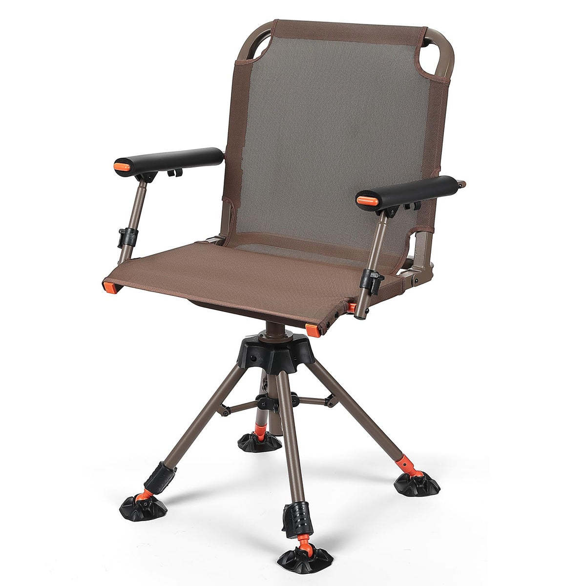 KEMIMOTO Hunting Blind Chair 360° Silent Swivel, Height Adjustable Black