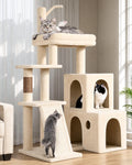 Globlazer Maine Coon Cat Tower for Indoor Adult Cats, F50, Light Grey
