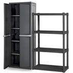 Sterilite 4 Shelf Unit, Heavy-Duty Plastic Utility Storage Rack, 2-Pack