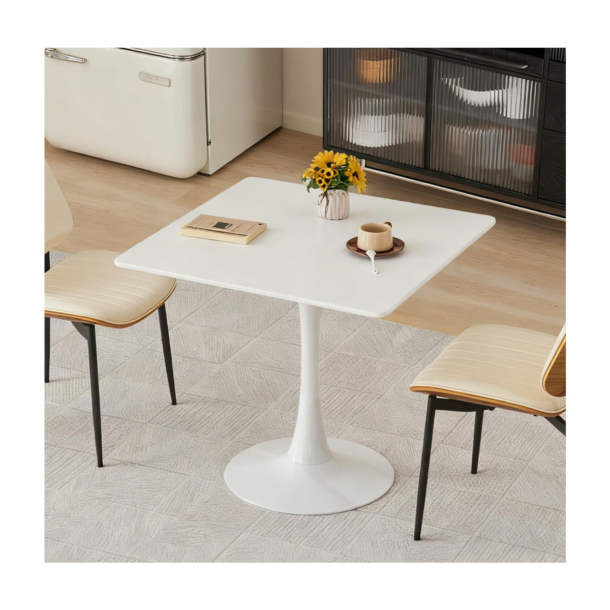 Round Dining Table, 31.5" Tulip Table (Black)