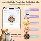 Robotail Automatic Cat Feeder for Wet Food, Smart Dual-Temp Semiconductor Cooling & Heating Auto Cat Feeder with Multi-Function App, 4 Fresh Meal for Cats Small Dog Easy to Clean