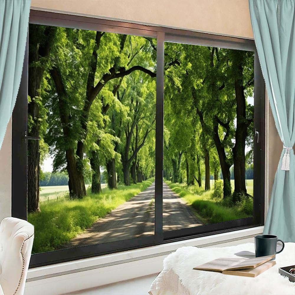 Dense Forest Window Privacy Film 35.4Wx55.1L-inch x2 Pcs