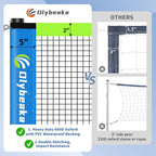 Portable Outdoor Volleyball Badminton Combo Net Set with 2 Nets