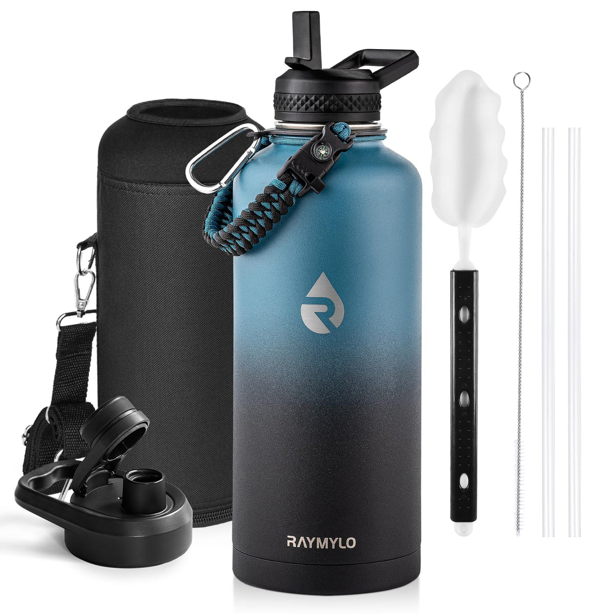 RAYMYLO Insulated Water Bottle 40 oz, Triple Wall Vacuum Stainless Steel