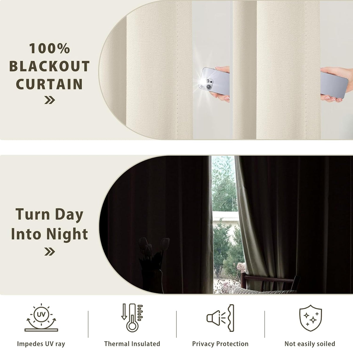 ChadMade 192 Inches Extra Long Curtains, Light Blocking Rod Pocket Back Tab Hook Belt Flat Hooks Curtains for Living Room Set of 2 Panels Privacy Curtains, Light Grey, 2 Panels, 50 W x 192 L Inch
