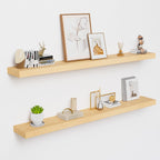 60 inch Long Walnut Floating Shelf for Wall, 8" D Fireplace Mantel