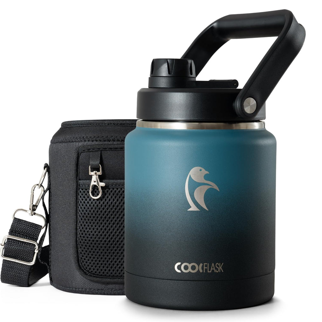 Coolflask Titan 2 Gallon Water Bottle Insulated with Large Spout Lid