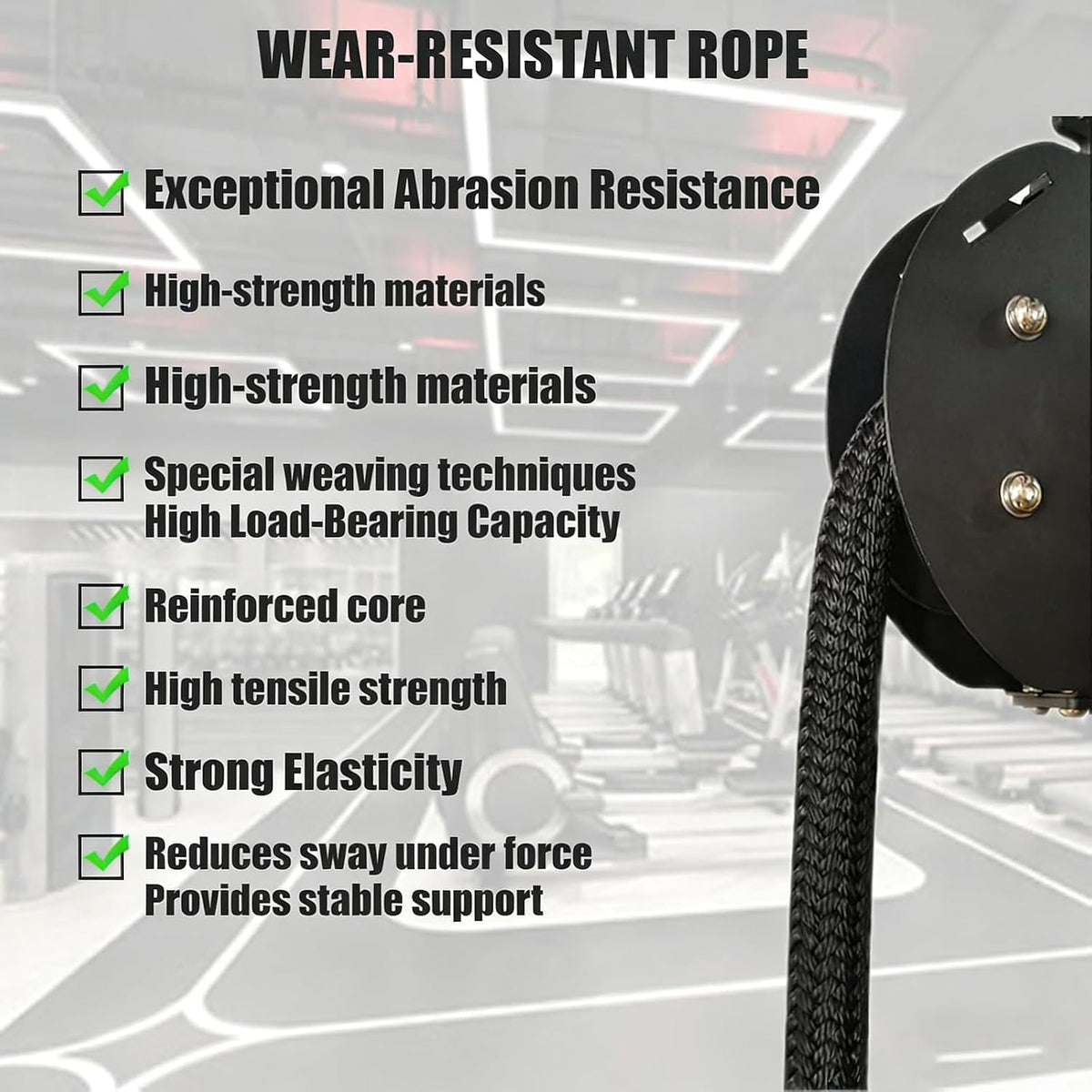 Endless Rope Trainer, Home Gym Equipment, Pulley Cable Machine System With Adjustable Resistance, Portable Rope Exercise System For Home Gym, For Arm, Back & Grip Training