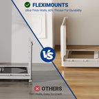 FLEXIMOUNTS 228 QT Stackable Plastic Storage Bins With Lids, Milky White