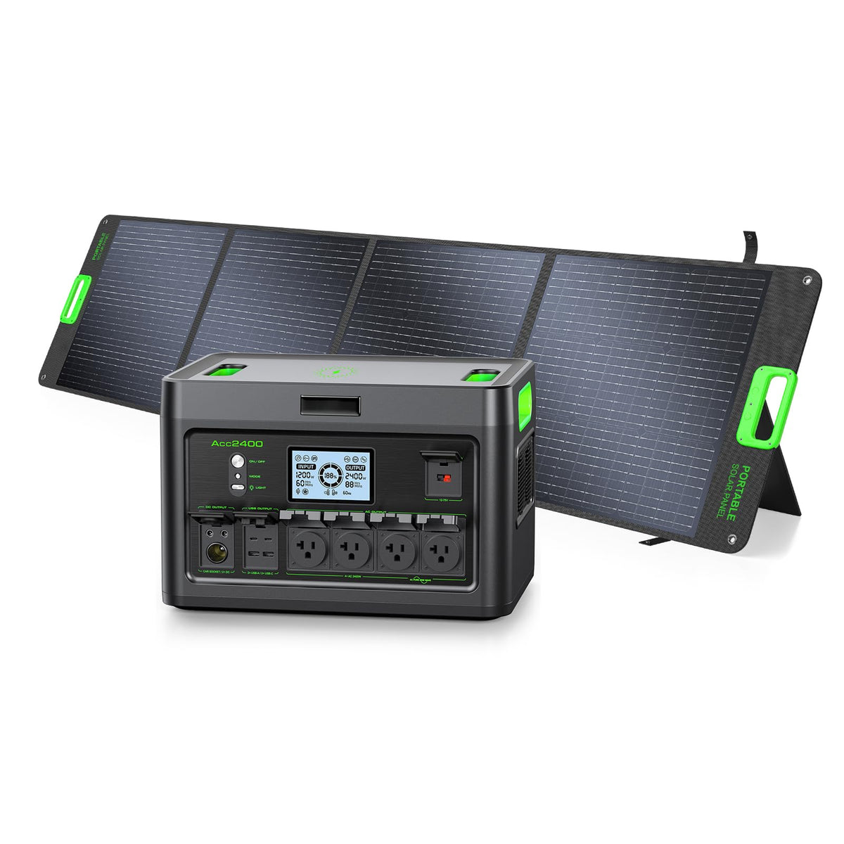 Portable Power Station 500W, 519.48Wh/140400mAh Solar Generator Backup