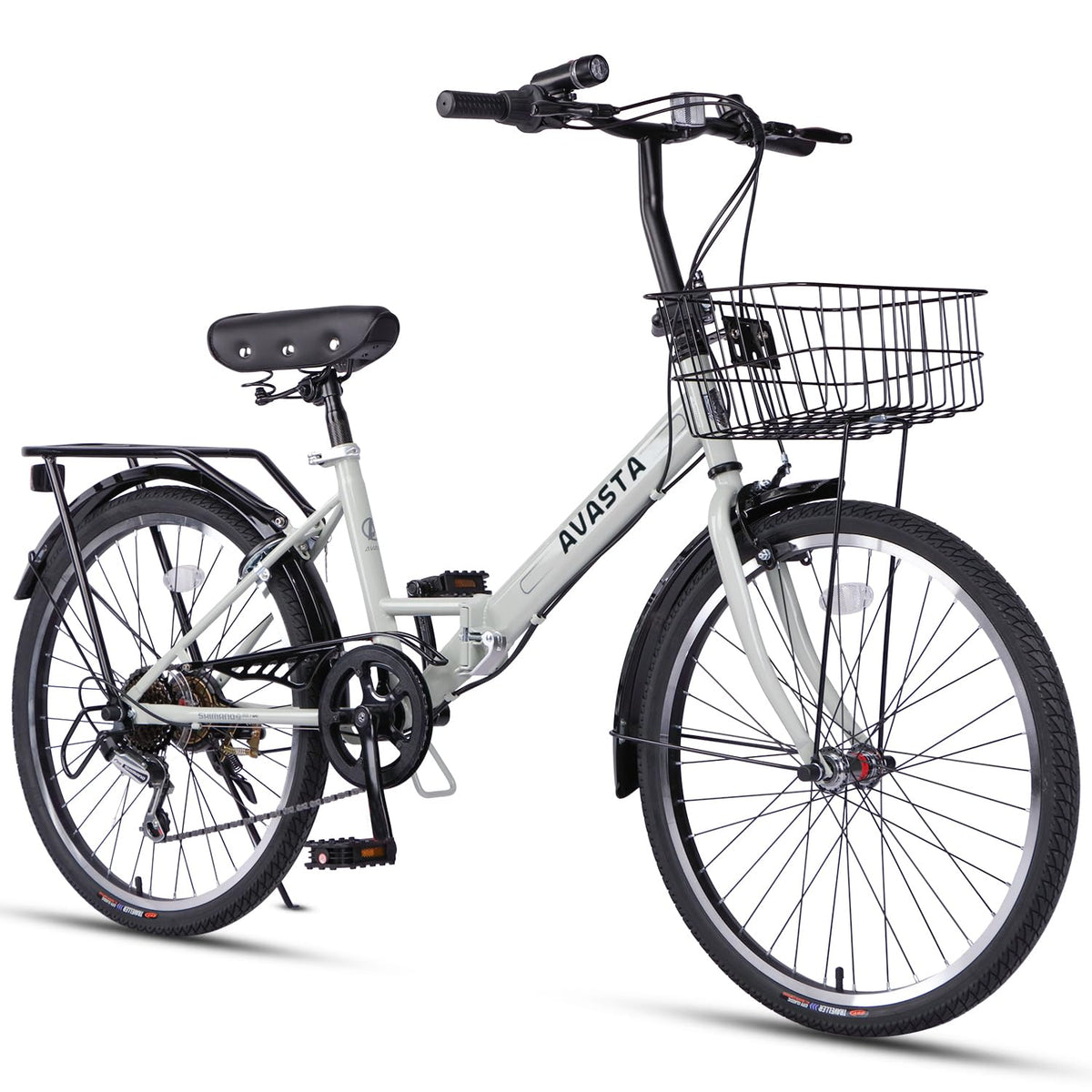 AVASTA Quartet Folding Bike, 20/24 Inch, 7-Speed, Dual Brakes