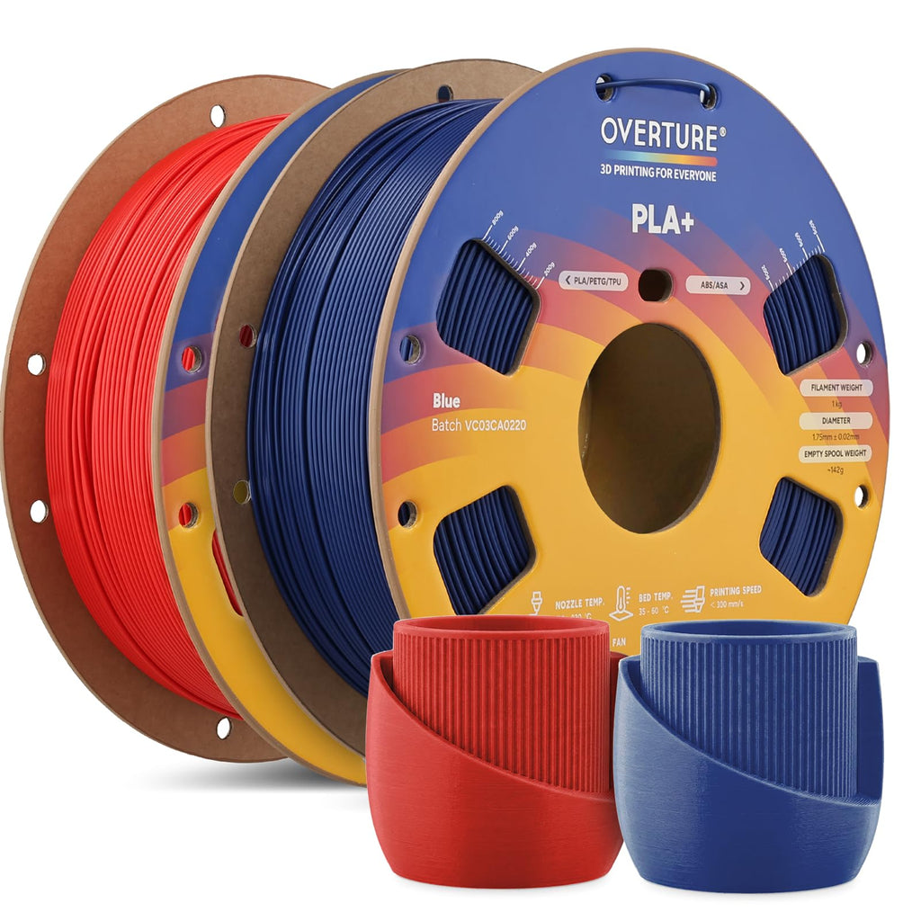 OVERTURE 10KG Bundle High Speed PLA+ 3D Printer Filament 1.75mm