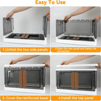 Storage Box, Plastic Cabinet, 8.4 Gals (32L) Each One, 4 Packs