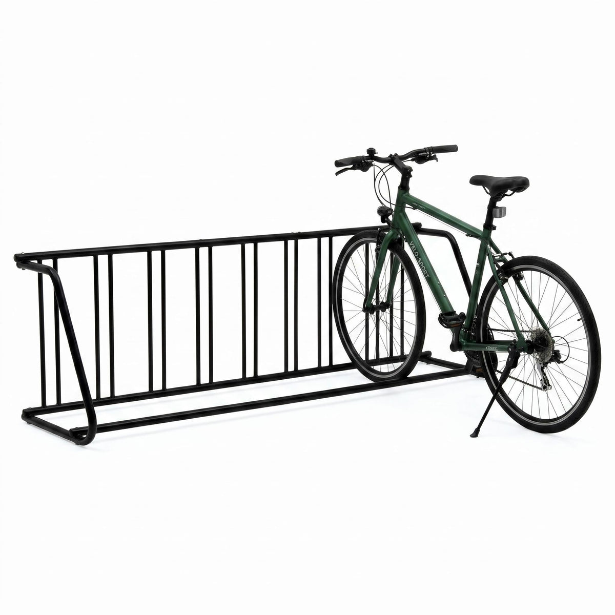 Heavy Duty 12-Bike Floor Rack – Single-Sided Freestanding Metal Stand – 147" Grid Design – for Garage, Indoor, Outdoor Cycle Parking – Easy Assembly – Bike Holder for Events