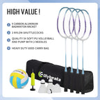 Portable Outdoor Volleyball Badminton Combo Net Set with 2 Nets