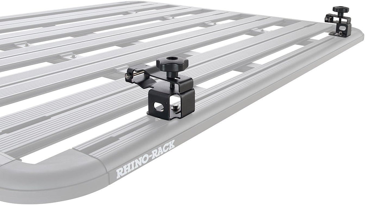 Rhino-Rack Hi-Lift Jack Mount Brackets, Top Mount, Carry Your Farm Jack/Hi Lift Jack on Your Pioneer Platform, Strong Powder Coated Steel, 2 Brackets (43219)