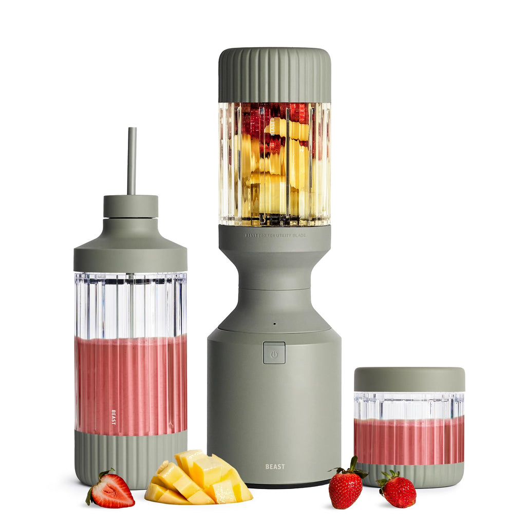 Beast Mega 1200 Stainless Steel Countertop Blender, Sage, 1200W