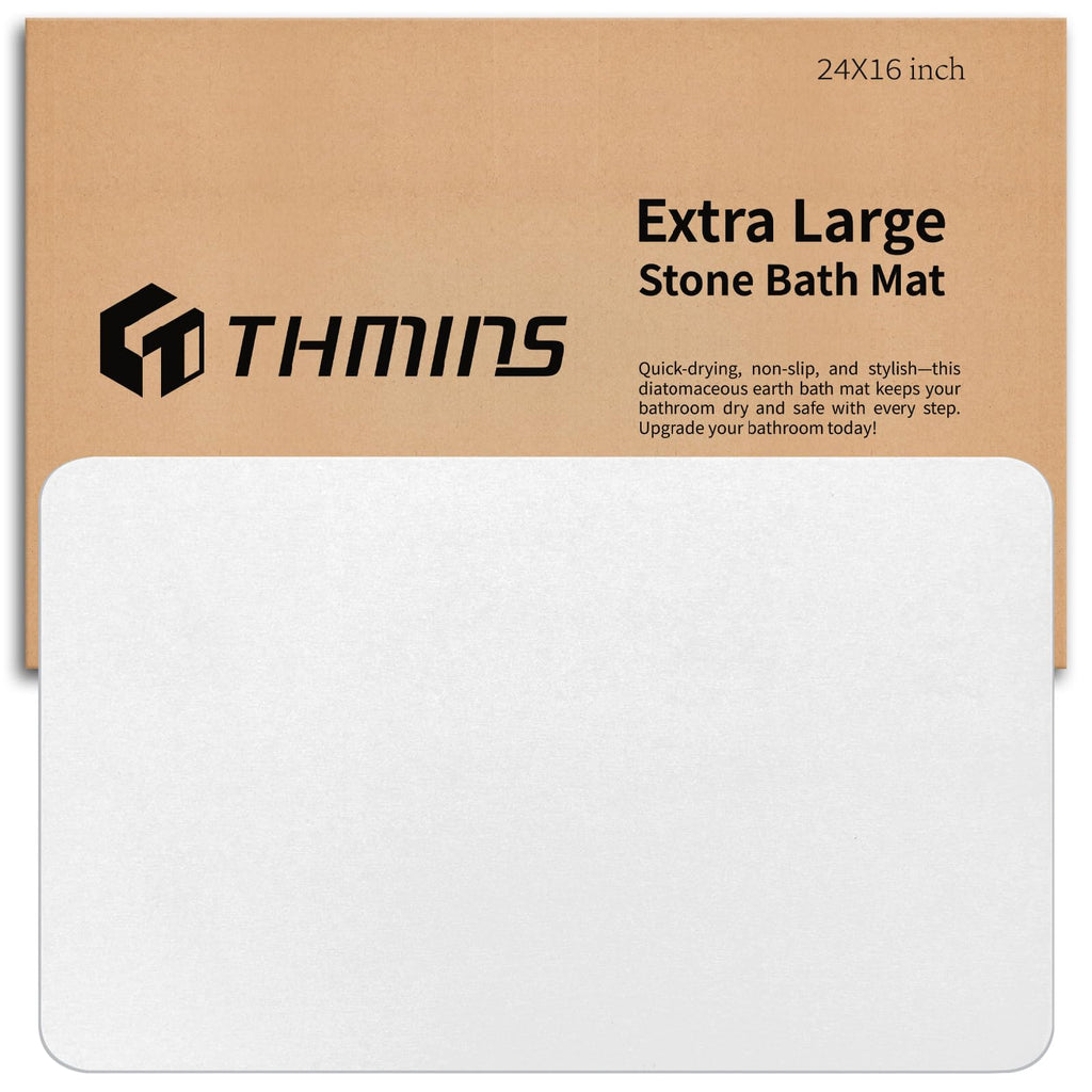 THMINS Extra Large Stone Bath Mat, 36''x24'' Stone Shower Mat