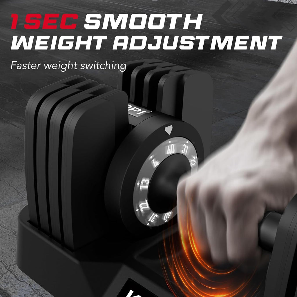 Keppi Adjustable Dumbbells Set of 2, Quick Adjust Weights for Home