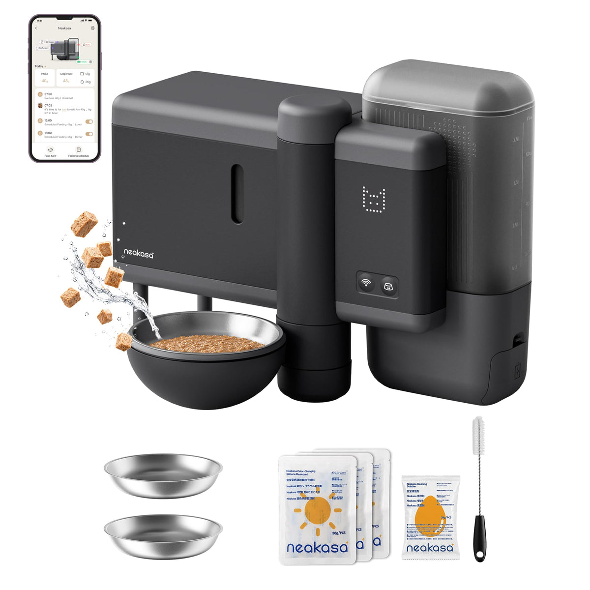 Neakasa Riko Automatic Wet Food Cat Feeder for Freeze-Dried Cat Food, White