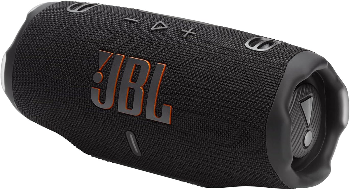 JBL Charge 6 - Portable Waterproof & Drop-Proof Bluetooth Speaker, Bold JBL Pro Sound with AI Sound Boost, 28Hrs of Playtime, Built-in powerbank & Comes with a Sturdy/Removable Carrying Strap (Black)