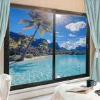 Graffiti Hummingbirds Window Privacy Film 31.5Wx55.1L inch x 2pcs