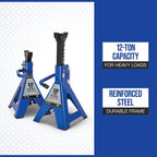 Strongway Double-Locking 12-Ton Jack Stands, 24,000-Lb., Pair