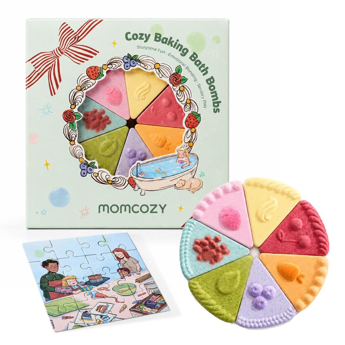 Momcozy 14-Pack Animal Bath Bombs with Essential Oil, Ideal Christmas Gift for Happy Educational & Fun Bath Time, Bath Bombs Kit with 7 Cute Animal Shapes, Ideal Gifts for Kids Girls Boys Toddler