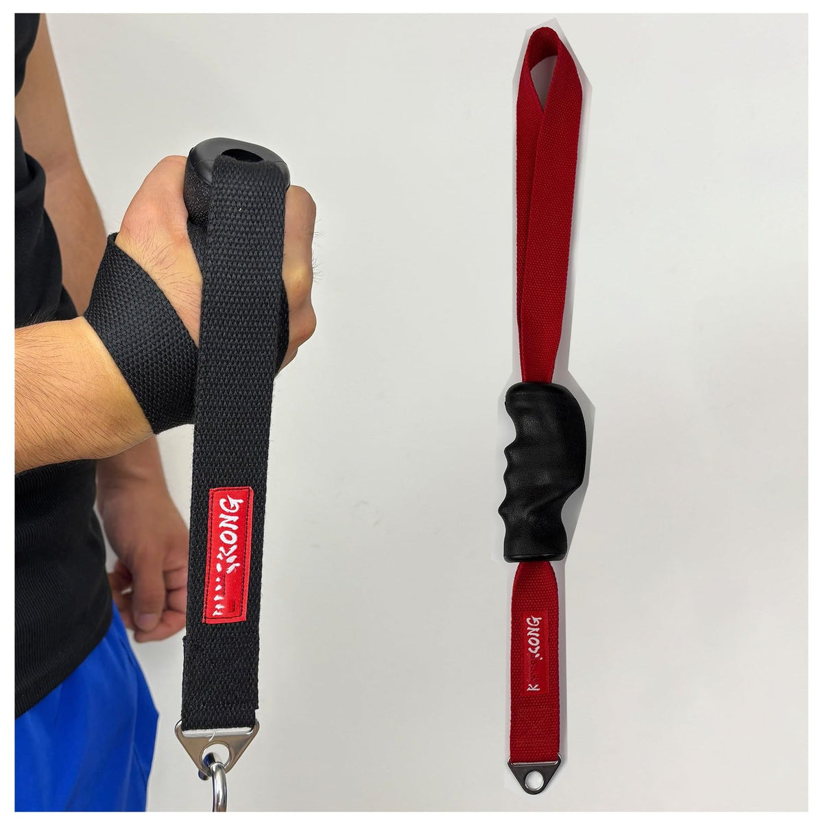Ergonomic Handle Grip Wrist Pronation Supination Training Strap for Arm Wrestling, Arm Forearm Biceps Workout Tool Bionic Hand Belt for Cable Machine and Free Weight