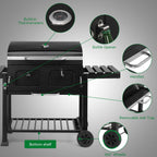 Outvita Extra Large Charcoal BBQ Grill, Two Individual Charcoal Tray