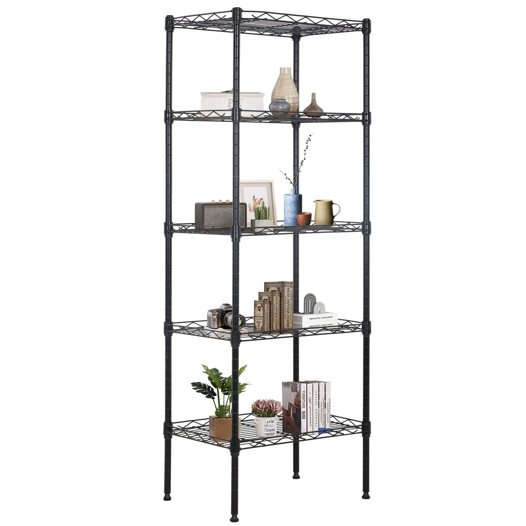 FDW | 6-Tier Wire Shelf with Wheels | 45" x 18" x 82" | Chrome