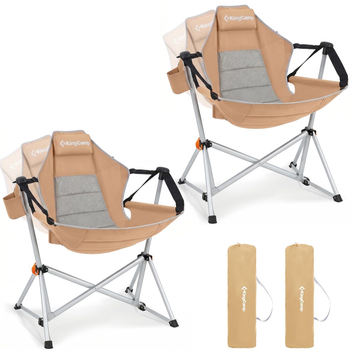 KingCamp Hammock Camping Chair, 400lbs Heavy Duty Swing Chairs for Adults