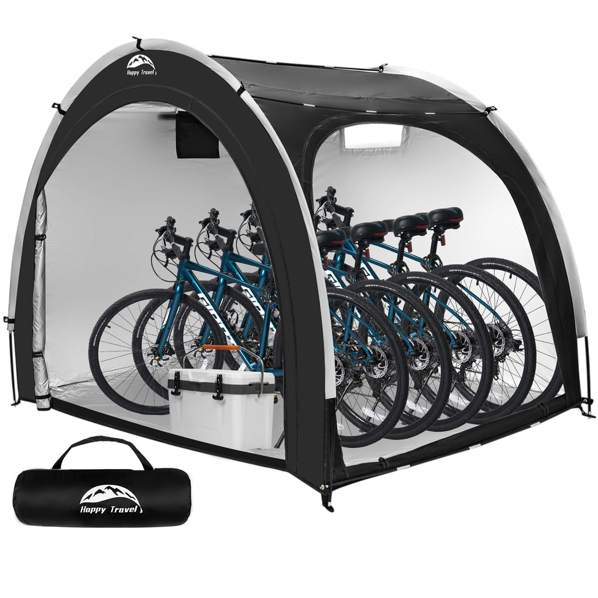 Happy Travel Bike Storage Shed Tent, Outdoor Portable Bicycle Storage Sheds