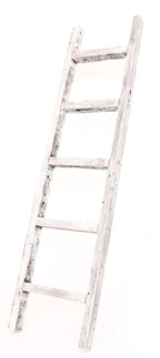 BARNWOODUSA 5 FT Decorative Ladder, Reclaimed Wood Ladder - Smoky Black