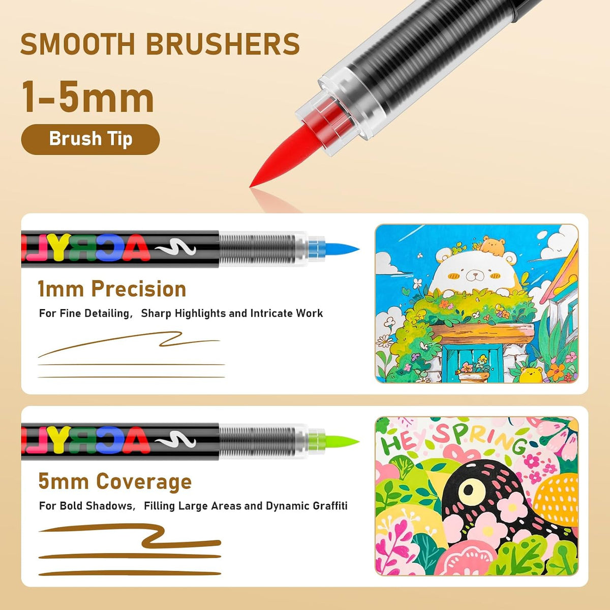 366 Colors Acrylic Paint Marker with Automatic Ink Control System