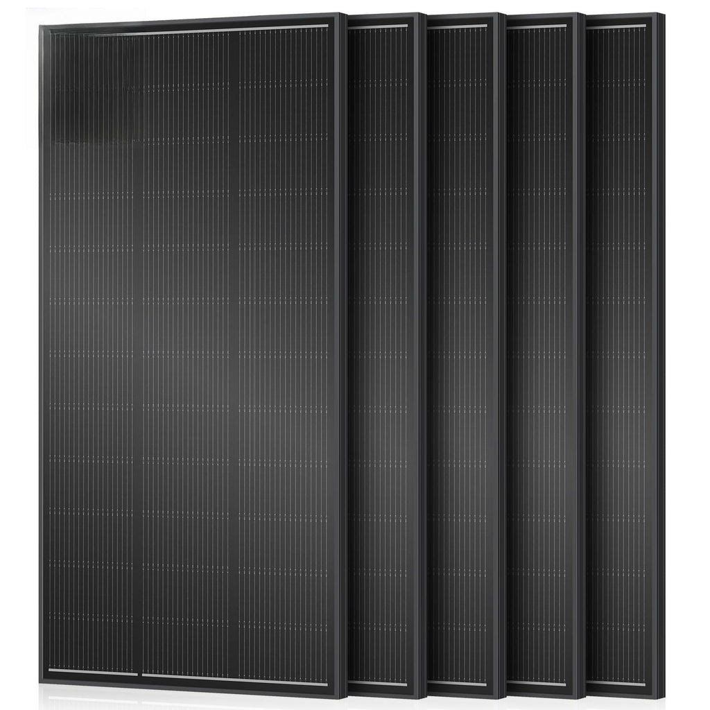 200 Watt Solar Panel 18BB N-Type, 25% Efficiency Monocrystalline Grade A+ Cells, 12V 200W Solar Panel IP68 for RV, Van, Trailer, Marine, Rooftop, Farm, Off Grid