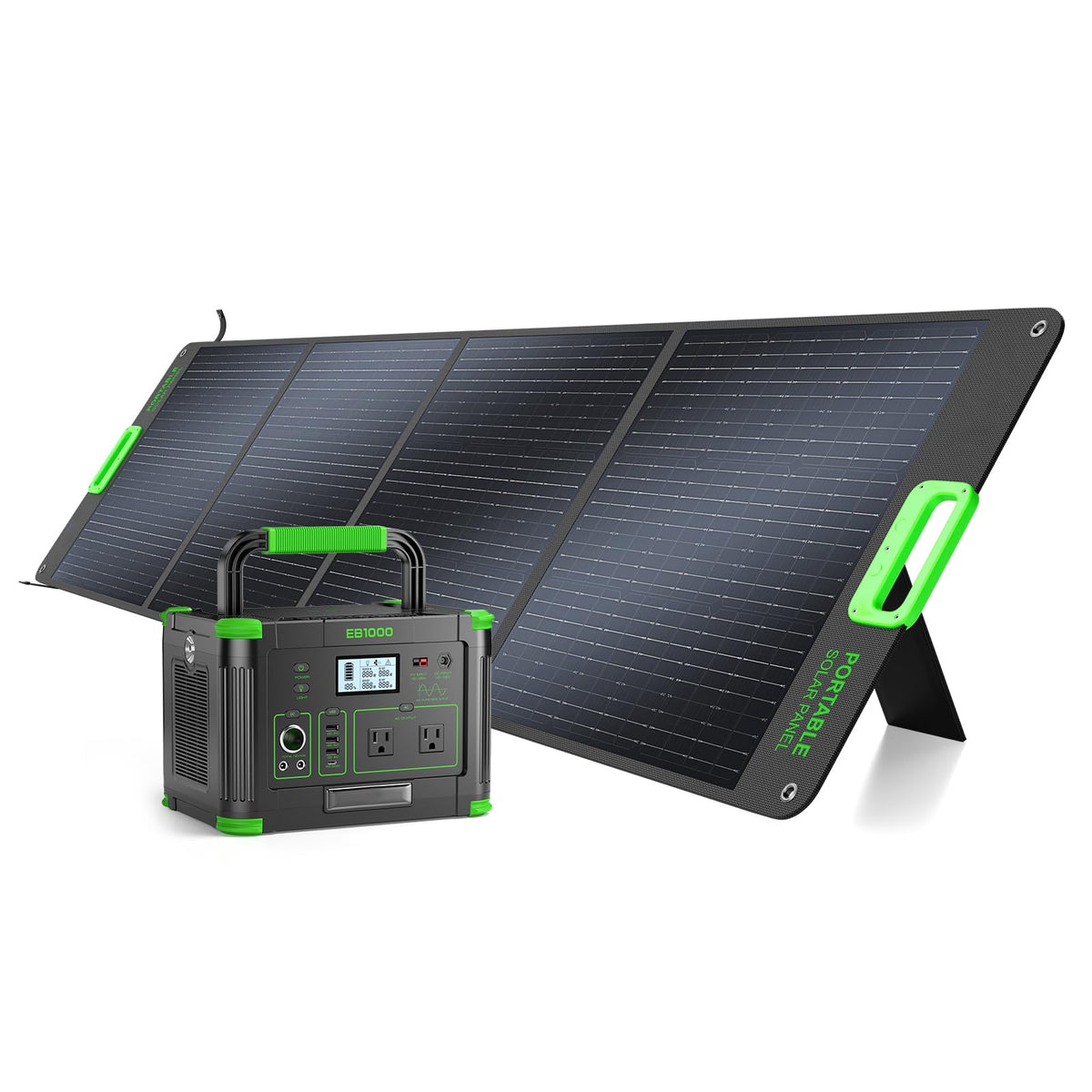 Portable Power Station 1000W 999Wh Solar Generator for Outdoor Camping