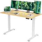 Claiks Electric Height Adjustable Standing Desk, 48x24 Inch, Nature