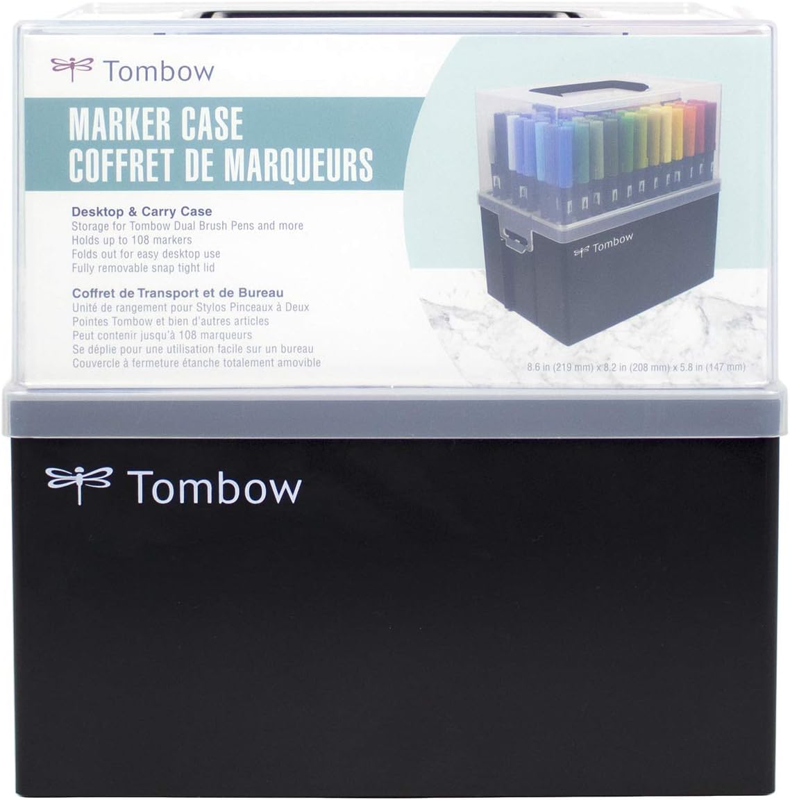 Tombow 56179 Dual Brush Pen Art Markers, 108 Color Set + Marker Case