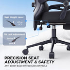 CYKOV Ergonomic Office Chair with Footrest, Reclining Mesh Back, 350 Lbs