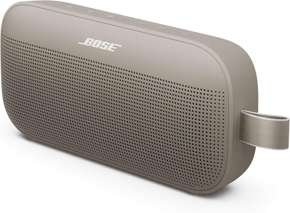 Bose SoundLink Flex Bluetooth Speaker (2nd Gen) Bundle with Fast Charger - Portable Outdoor Speaker with Hi-Fi Audio, Waterproof and Dustproof, USB-C, Up to 12 Hours Battery Life, (Sandstone)