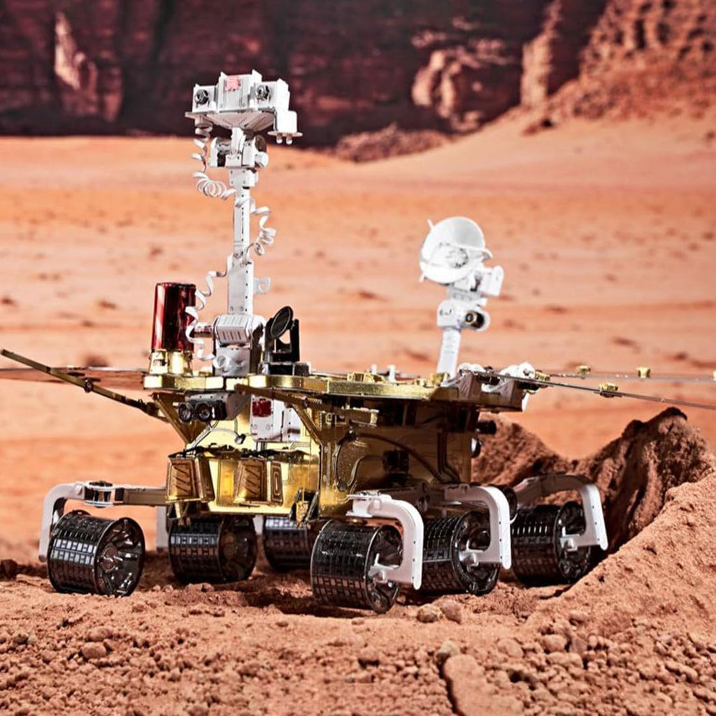 3D Metal Puzzle Space Rover Model Kit, 281PCS 1/23 Scale DIY Assemble Steampunk Mechanical Mars Rover Model, Creative Handcrafted Metal Art Craft Desktop Display & Decoration for Adults