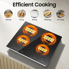 4 Burner Electric Cooktop, Electric Stove Hot Plate Portable Stove Top