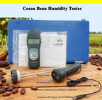 Digital Grain Moisture Tester Coffee Cocoa Beans Moisture Meter Tester for Corn Wheat Seed Coffee with Resolution 0.1 Test Range 0-24% 240 Groups Data Storage